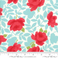 Moda Fabric - Little Snippets - Bonnie & Camille - Aqua #55180 12 - BOLT END 55cm