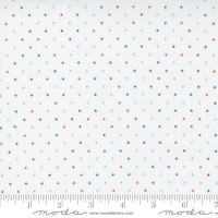 Moda Fabric - Twinkle - April Rosenthal - Twinkle Metallic Patriotic - Basic Dot Star #24106 38M