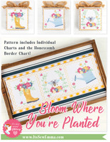 It's Sew Emma - Cross Stitch Pattern - Bloom Where You're Planted