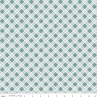 Riley Blake Fabric - Bee Plaids by Lori Holt - Scarecrow Teal #C12020R-TEAL
