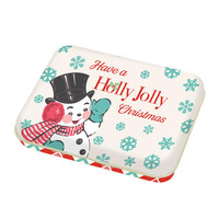 Moda Notions - Christmas Holly Jolly by Urban Chiks - Snowman Small Tin