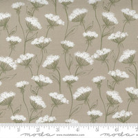 Moda Fabric - Flower Pot - Lella Boutique - Queen Anne Meadow Floral Medium Floral Queen Annes Lace - Taupe #5161 14