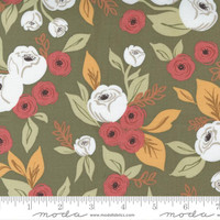 Moda Fabric - Flower Pot - Lella Boutique - Meadow Floral Hand Drawn Fall Floral - Sage #5160 16