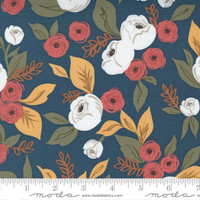 Moda Fabric - Flower Pot - Lella Boutique - Meadow Floral Hand Drawn Fall Floral - Navy #5160 17