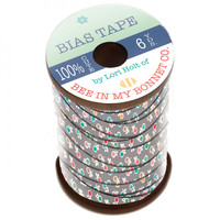 Riley Blake Designs - Lori Holt of Bee in my Bonnet - Bias Tape - My Happy Place Stitch - Gray Ditsy