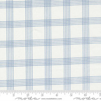 Moda Fabric - Nantucket Summer - Camille Roskelley - Plaid Checks - Cream and Light Blue #55262 24