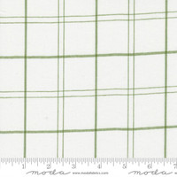 Moda Fabric - Merry Little Christmas Wovens - Bonnie & Camille - Plaid - White and Green #55249 19