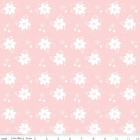 Riley Blake Fabric - Pixie Noel 2 by Tasha Noel - Floral Pink #C12116-PINK