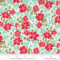 Moda Fabric - Merry Little Christmas - Bonnie & Camille - Winterberry Floral - Cream & Multicolored #55243 19
