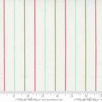 Moda Fabric - Merry Little Christmas - Bonnie & Camille - Holiday Stripe - Cream & Multicolored #55244 19