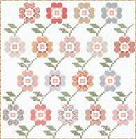 Bloomers White Quilt Kit - Featuring Country Rose by Lella Boutique