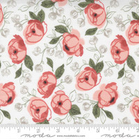Moda Fabric - Country Rose - Lella Boutique - Country Bouquet Large Floral - Cloud #5170 11