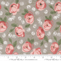 Moda Fabric - Country Rose - Lella Boutique - Country Bouquet Large Floral - Taupe #5170 16