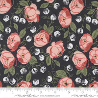Moda Fabric - Country Rose - Lella Boutique - Country Bouquet Large Floral - Charcoal #5170 17