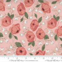 Moda Fabric - Country Rose - Lella Boutique - Country Bouquet Large Floral - Pale Pink #5170 12