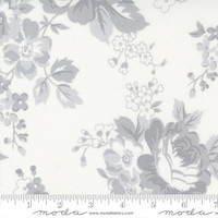 Moda Fabric - Dwell - Camille Roskelley - Cottage Large Floral Rose - Cream Gray #55270 28