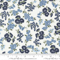Moda Fabric - Dwell - Camille Roskelley - Songbird Small Floral - Cream Blue #55273 11