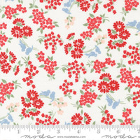 Moda Fabric - Dwell - Camille Roskelley - Songbird Small Floral - Cream Red #55273 31