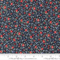 Moda Fabric - Dwell - Camille Roskelley - Small Floral Blender - Navy #55277 12