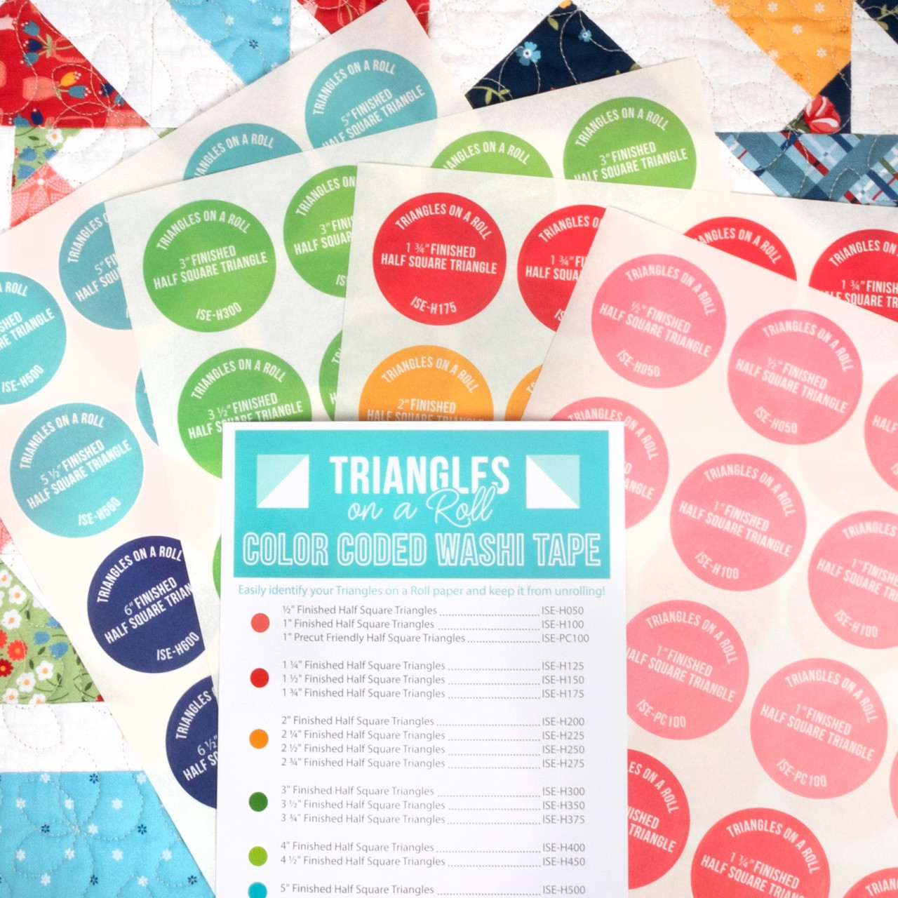 It's Sew Emma Triangles On A Roll Color Coded Washi Tape CarefullyCrafted