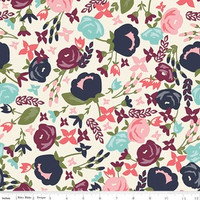 Riley Blake Fabric - Posy Garden - Carina Gardner - Cream #C5420