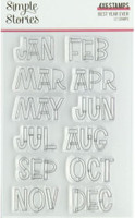 Carpe Diem - Simple Stories - Clear Stamps - Best Year Ever - Months 