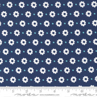 Moda Fabric - Simply Delightful - Sherri & Chelsi - Petal Small Floral - Nautical Blue #37640 29