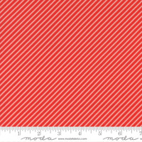 Moda Fabric - Simply Delightful - Sherri & Chelsi - Stripes - Geranium #37646 25