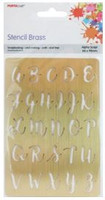 Porta Craft - Brass Plated Stencil 66x98mm Alpha Script