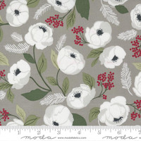 Moda Fabric - Christmas Eve - Lella Boutique - Christmas In Bloom Florals - Dove #5180 13
