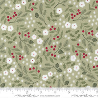 Moda Fabric - Christmas Eve - Lella Boutique - Winter Botanical Small Floral - Sage #5181 14