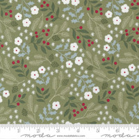 Moda Fabric - Christmas Eve - Lella Boutique - Winter Botanical Small Floral - Pine #5181 15