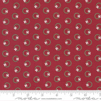 Moda Fabric - Christmas Eve - Lella Boutique - Wreath Dot Blenders - Cranberry #5183 16