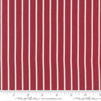 Moda Fabric - Christmas Eve - Lella Boutique - Jolly Stripes - Cranberry #5186 16