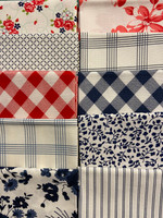 Moda Fabric - Bonnie & Camille - Petite Fat Quarter Bundle - Navy & Red