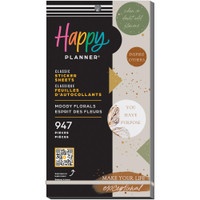 The Happy Planner - Me and My Big Ideas - Classic Value Pack Stickers - Moody Florals (#947)