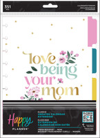 The Happy Planner - Me and My Big Ideas - Classic Extension Pack - Mom's Fresh Bouquet (Undated, Dashboard, 4 Months)