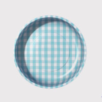 Pleasant Home - Magnetic Pin Bowl Gingham Aqua