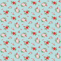 Riley Blake Fabric - Pixie Noel 2 by Tasha Noel - Poinsettias Aqua #C12113-AQUA