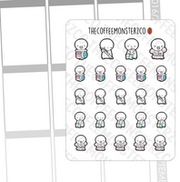 TheCoffeeMonsterzCo - Stickers - Planning Time Emotis