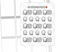 TheCoffeeMonsterzCo - Stickers - Unnecessary Meeting Emotis