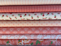 Moda Fabric - Fat Quarter Bundle - Sugar Pie by Lella Boutique - Pinks - Set of 7