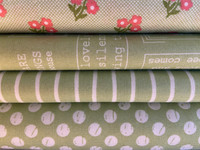Moda Fabric - Fat Eighth Bundle - Lollipop Garden by Lella Boutique - Greens - Set of 4
