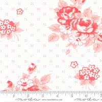 Moda Fabric - Lighthearted - Camille Roskelley - Large Floral Rosy Cream - Pink #55290 31