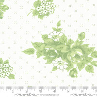 Moda Fabric - Lighthearted - Camille Roskelley - Large Floral Rosy Cream - Green #55290 32