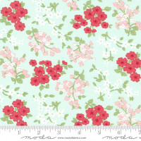 Moda Fabric - Lighthearted - Camille Roskelley - Florals Gather Light Aqua #55294 14