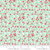 Moda Fabric - Lighthearted - Camille Roskelley - Small Floral - Meadow Light Aqua #55297 14