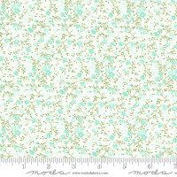 Moda Fabric - Lighthearted - Camille Roskelley - Small Floral - Meadow Cream Aqua #55297 21
