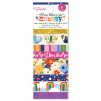 American Crafts - Shimelle Main Character Energy - Gold Glitter - Washi Tape - Set of 8