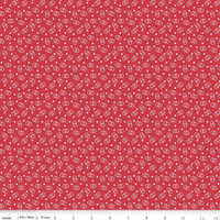 Riley Blake Fabric - Cook Book by Lori Holt - Ring Toss Cayenne #C11762-CAYENNE - ONE YARD PIECE 